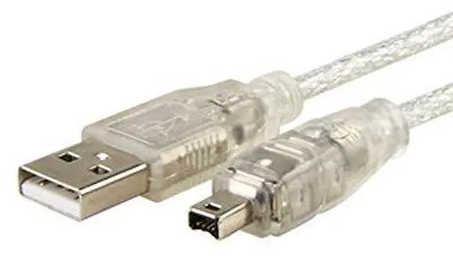 Alt view image 4 of 7 - BUCIER USB Male to Firewire IEEE 1394 4 Pin Male iLink Adapter Cord Cable for Sony DCR-TRV75E DV