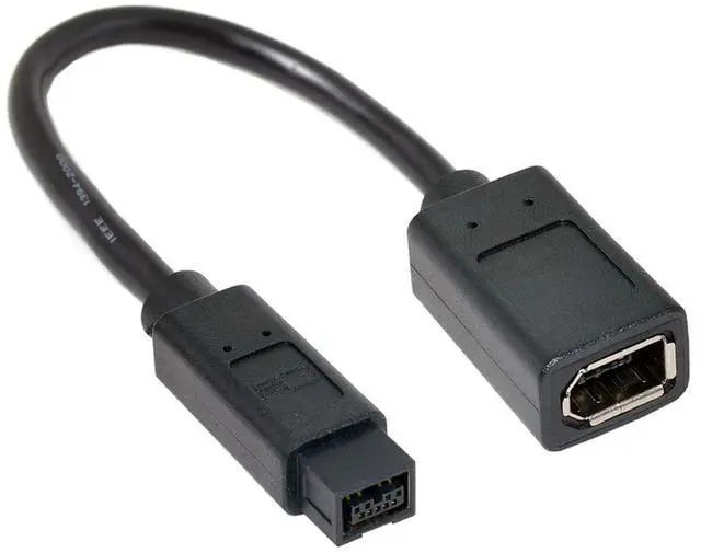 Alt view image 2 of 6 - cablecc IEEE 1394 6Pin Female to 1394b 9Pin Male Firewire 400 to 800 Cable 20cm