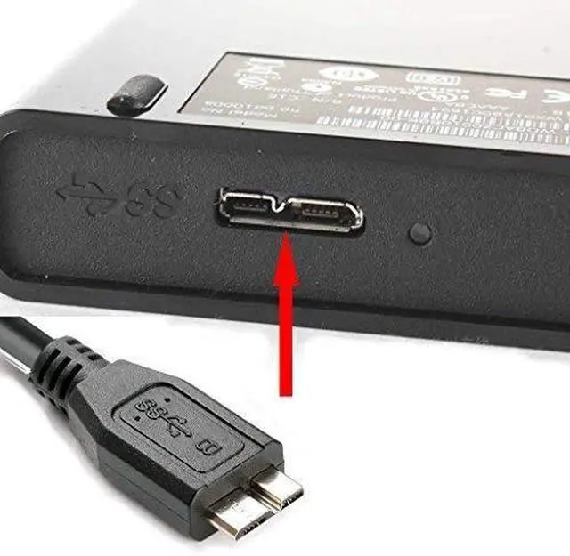 Alt view image 3 of 4 - BUCIER USB 3.0 Power Charger Data SYNC Cable Cord for Toshiba External Hard Drive Disk 1tb 2tb 3tb, 3ft Long - Balck