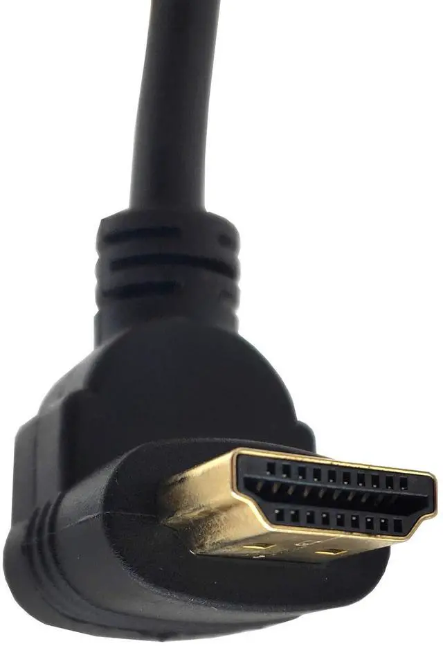 Alt view image 4 of 7 - BUCIER Panel Mount HDMI Extension Cable 1.6Ft/50CM High Speed HDMI 2.0 Female to Male Cable with Screw Nut Support 4K Resolution for Blu Ray Player, 3D TV, Roku, Xbox360(Up-Angled)