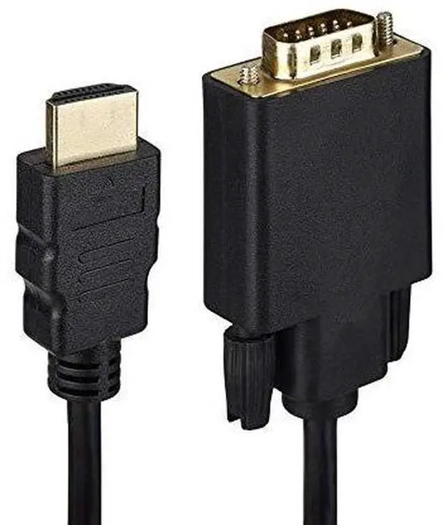 Alt view image 3 of 5 - BUCIER HDMI to VGA Cable, 6ft/1.8m Gold-Plated 1080P HDMI Male to VGA Male Video Audio Converter Adapter Cord Support Notebook PC DVD Player Laptop TV Projector Etc