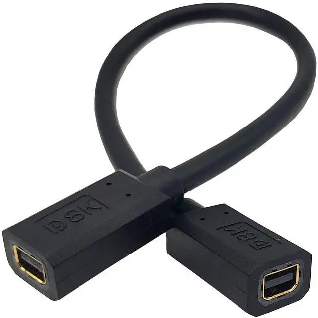 Alt view image 2 of 7 - BUCIER 1FT Mini DP Female to Female Coupler Cord for PC/Laptop or Thunderbolt 2 Mac PC