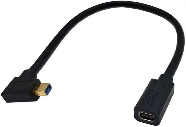 Main image of BUCIER Mini DisplayPort Extension Cable, 1FT 90 Degree Mini DisplayPort (Mini DP) Male to Female 8K 1.4 Video Extension Cord with HBR2 support for with Mini DP PC/Laptop (Left Angle)