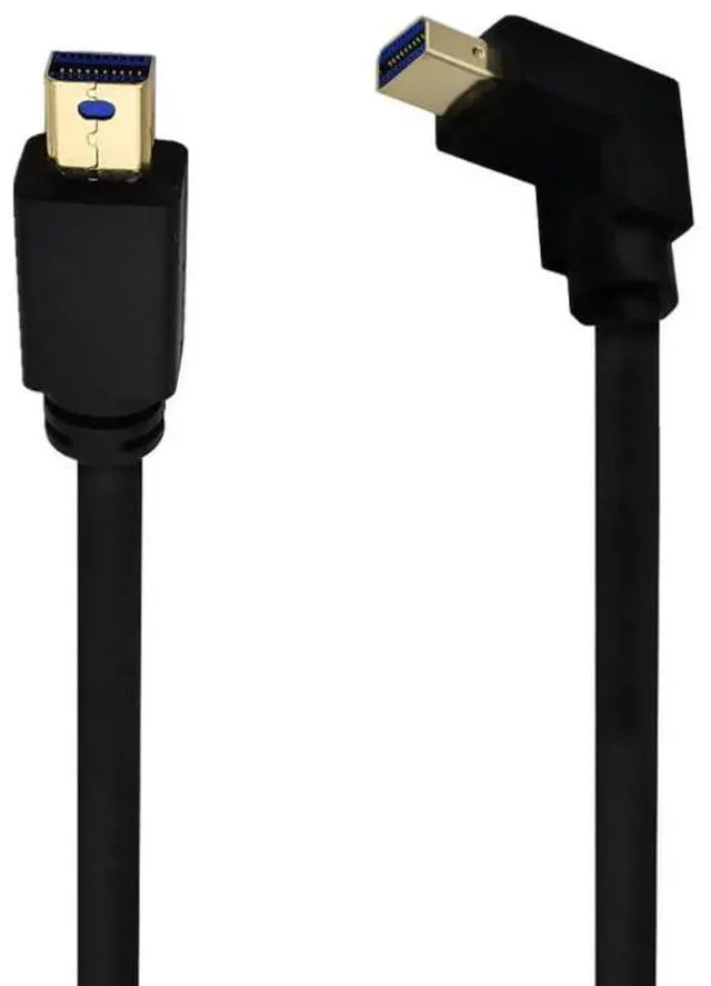 Alt view image 4 of 5 - BUCIER Mini DisplayPort Cable, 1FT 90 Degree Left Angled 8K Mini DisplayPort (Mini DP) Male to Male 8K Extension Cord for with Mini DP PC/Laptop (Up Angle)