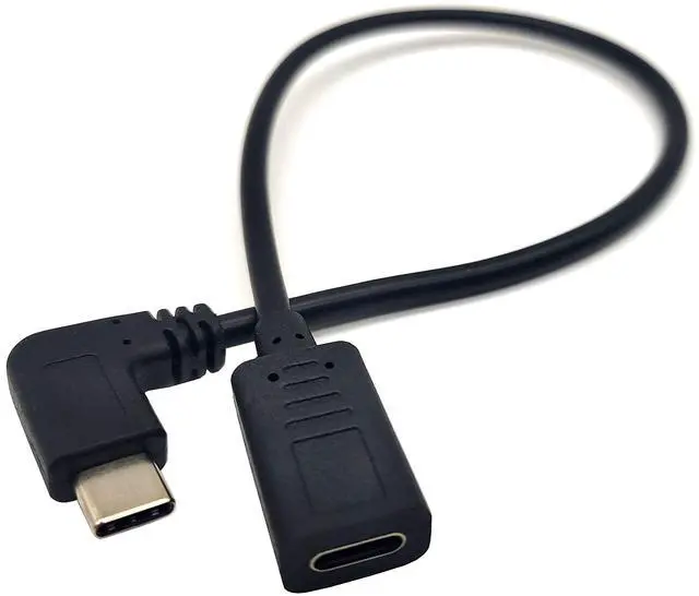 Alt view image 2 of 4 - BUCIER USB C Extension Cable, 90 Degree USB Type C (USB-C) Male to (USB-C) Female Charge Cable for MacBook Pro, Laptop, Android Devices(Only for Charging) (90 Degree Type C M/F)