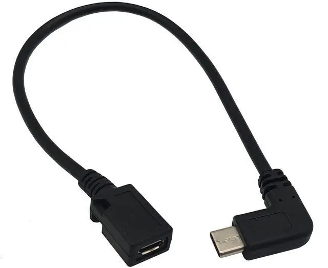 Alt view image 2 of 4 - BUCIER USB C to Micro USB Cable, 90 Degree USB Type C (USB-C) Male to Micro USB Female Adapter Converter Charging Cable(Only for Charging) (90 Degree TypeC M to Micro F)