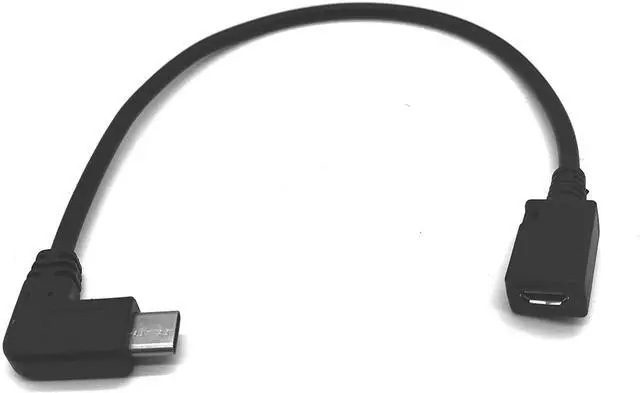 Alt view image 4 of 4 - BUCIER USB C to Micro USB Cable, 90 Degree USB Type C (USB-C) Male to Micro USB Female Adapter Converter Charging Cable(Only for Charging) (90 Degree TypeC M to Micro F)