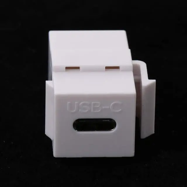 Alt view image 3 of 3 - BUCIER USB C Keystone Jack, USB 3.1 Type-C Connector Keystone Insert Female to Female, Coupler Type for Wall Plate Outlet Panel-White