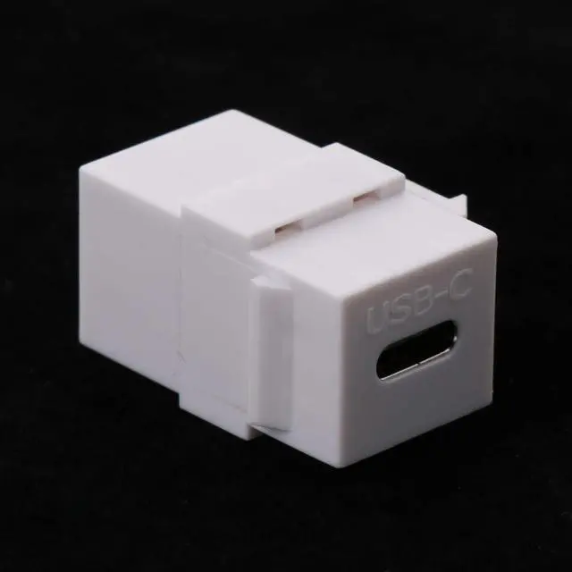 Alt view image 2 of 3 - BUCIER USB C Keystone Jack, USB 3.1 Type-C Connector Keystone Insert Female to Female, Coupler Type for Wall Plate Outlet Panel-White
