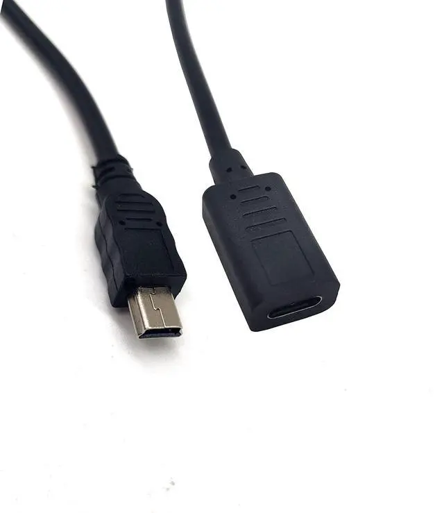 Alt view image 3 of 4 - BUCIER USB C to Mini USB Cable, USB Type C (USB-C) Female to Mini USB Male Charge Cable Adapter Converter Cord for MacBook Pro, Laptop, Android Devices(Only for Charging) (Type C F/Mini M)