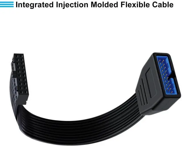 Alt view image 2 of 7 - BUCIER USB 3.0 19/20 Pin Extension Cable USB 3.0 19/20 Pin Internal Extension Header Adapter Cable, for Desktop Computers (30 cm)