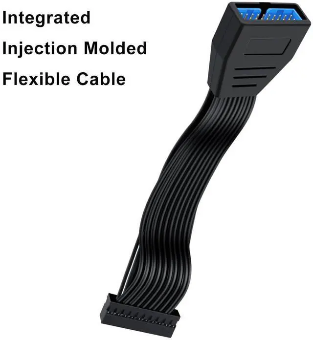 Alt view image 2 of 6 - BUCIER USB 3.0 19/20 Pin Motherboard Cable USB 3.0 19/20 Pin Internal Extension Header Adapter Cable, Suitable for Desktop Computers (5.9 inch)