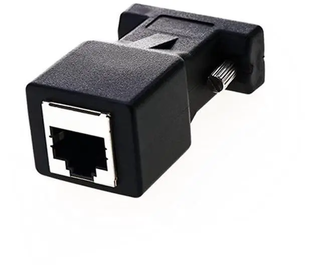 Alt view image 4 of 7 - BUCIER RS232 to RJ45 DB9 9Pin Serial Port Male to RJ45 Female Cat5e6 Ethernet LAN Extend Adapter