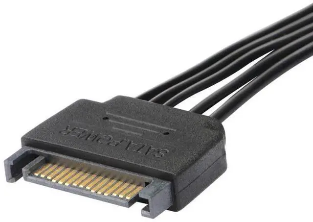 Alt view image 3 of 7 - BUCIER [2-Pack] 15 Pin SATA Power Extension Cable, Male to Female Cable  10 inch, Black