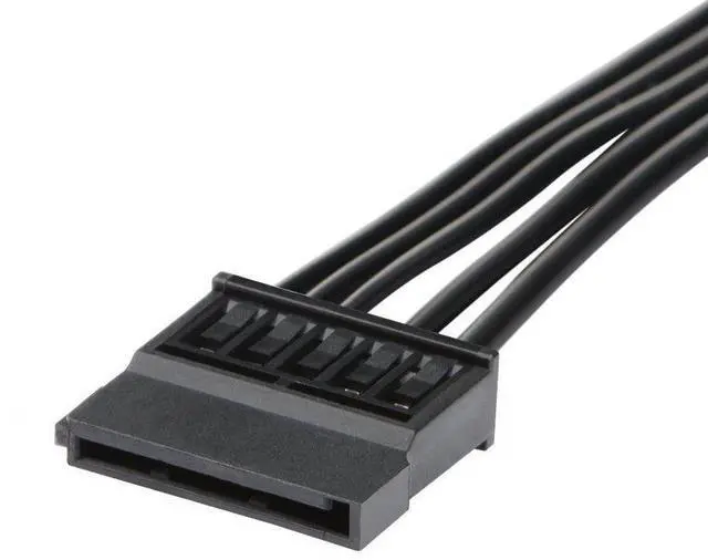 Alt view image 4 of 7 - BUCIER [2-Pack] 15 Pin SATA Power Extension Cable, Male to Female Cable  10 inch, Black