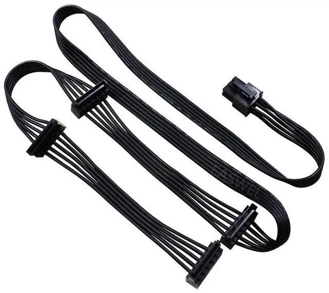 Alt view image 3 of 6 - BUCIER PCI-e 6Pin Male 1 to 4 SATA 15Pin Power Supply Cable Port Multiplier for C.ORSAIR RMx Series RM1000x RM850x RM750X RM650x RM550x