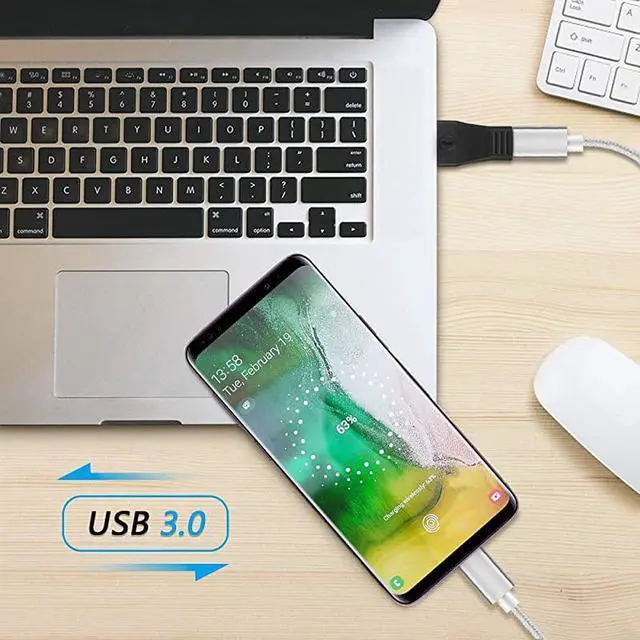 Alt view image 7 of 7 - BUCIER USB 30 to USB C Adapter 3 Pack USB 31 Type C Female to USB 30 A Male Adapter Converter Support Data Sync Charging