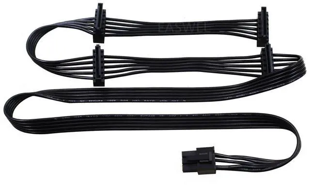 Alt view image 2 of 3 - BUCIER PCIe 6pin to 4 SATA Power Supply Cable for Seasonic FOCUS Plus Gold 850 750 650