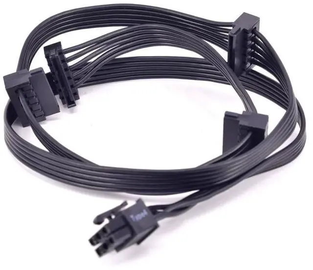 Alt view image 2 of 4 - BUCIER PCI express 6Pin 1 to 4 SATA Power Supply Cable Multiplier for C.ORSAIR RM X series RM1000x RM850x RM750X RM650x RM550