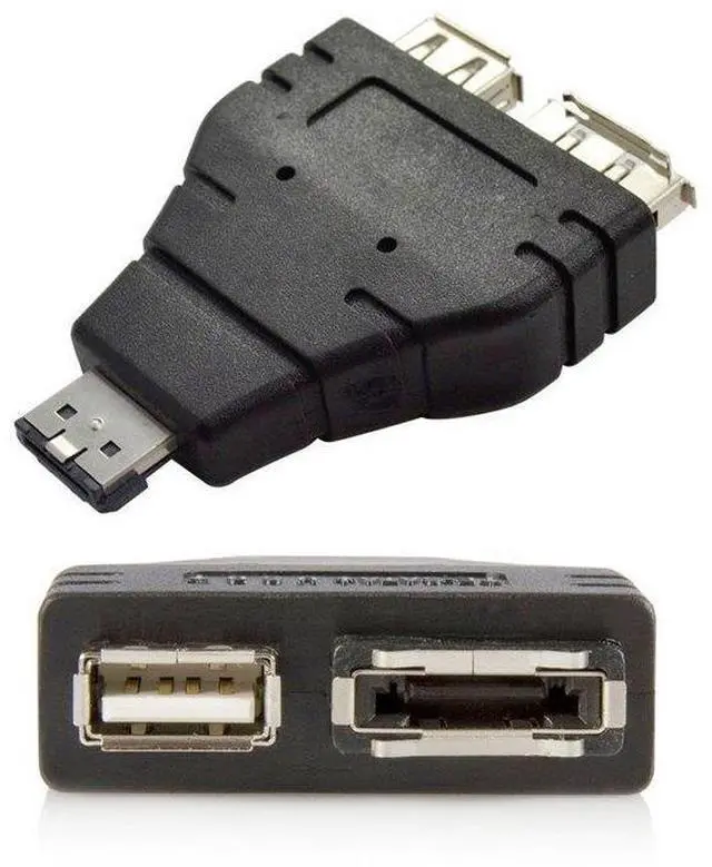 Main image of BUCIER Power eSATA To eSATA + USB Combo Splitter Converter Adapter Connector Hard Disk Cable Dual Port Converters Universal