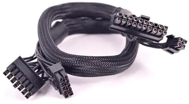 Alt view image 3 of 6 - BUCIER PSU Modular 14+10pin to 20+4Pin ATX Power Supply Cable 24Pin Motherboard Flat Cable for C.orsair HX1200i HX1000i HX850i HX750i