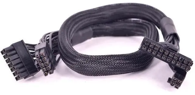 Alt view image 4 of 6 - BUCIER PSU Modular 14+10pin to 20+4Pin ATX Power Supply Cable 24Pin Motherboard Flat Cable for C.orsair HX1200i HX1000i HX850i HX750i