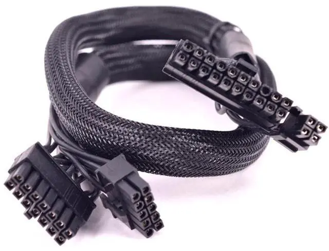 Alt view image 6 of 6 - BUCIER PSU Modular 14+10pin to 20+4Pin ATX Power Supply Cable 24Pin Motherboard Flat Cable for C.orsair HX1200i HX1000i HX850i HX750i