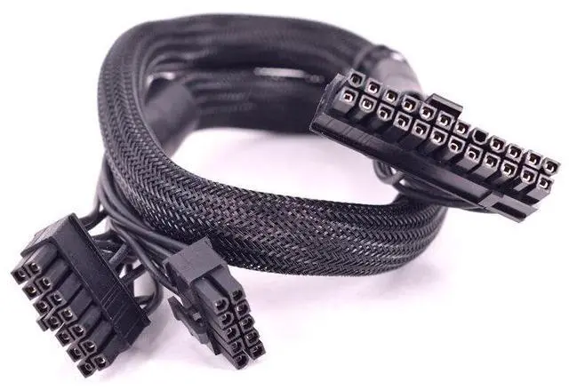 Alt view image 5 of 6 - BUCIER PSU Modular 14+10pin to 20+4Pin ATX Power Supply Cable 24Pin Motherboard Flat Cable for C.orsair HX1200i HX1000i HX850i HX750i