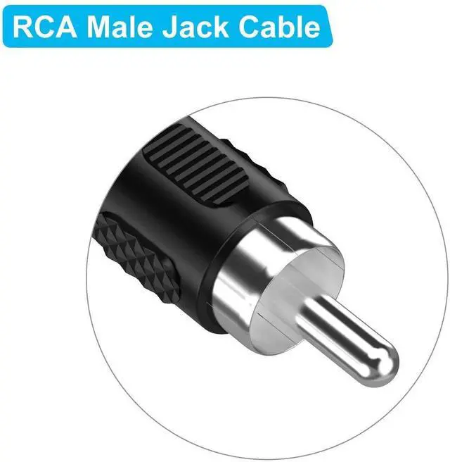 Alt view image 2 of 4 - BUCIER RCA to Bare Wire Cable, (2 Pack 20AWG 6.6 ft) Replacement RCA Male Plug Jack Connector Adapter to Bare Wire Open End Audio Video RCA Cable for Repair
