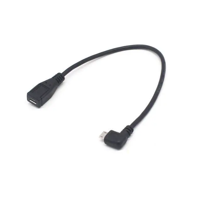 Alt view image 3 of 6 - BUCIER Micro USB Left Angle,Micro USB Extension Cable, 90 Degree Micro-B Male to Female Extension Cable, Data Transferring Cable Suitable for Samsung, Driving Recorder,and More-2pack