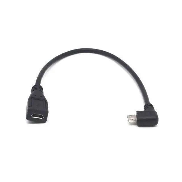 Alt view image 2 of 6 - BUCIER Micro USB Left Angle,Micro USB Extension Cable, 90 Degree Micro-B Male to Female Extension Cable, Data Transferring Cable Suitable for Samsung, Driving Recorder,and More-2pack