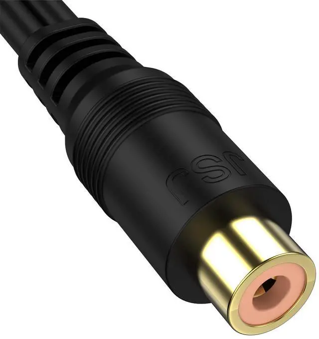 Alt view image 3 of 6 - BUCIER 2 Pack Audio Speaker Y Adapter Splitter Cable with OFC Conductor Dual Shielding Gold Plated Metal Shell Flexible PVC Jacket - 0.2M / 0.6FT