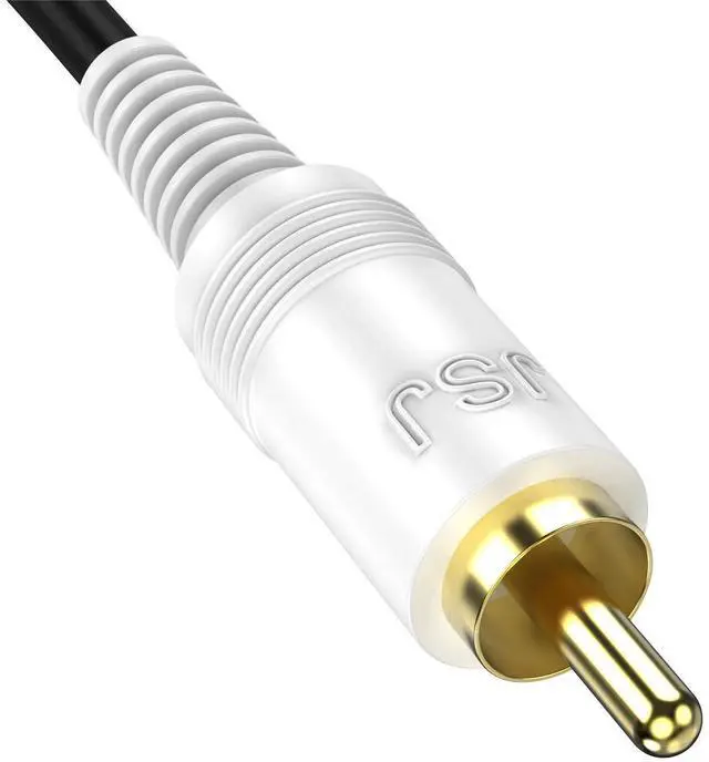 Alt view image 4 of 6 - BUCIER 2 Pack Audio Speaker Y Adapter Splitter Cable with OFC Conductor Dual Shielding Gold Plated Metal Shell Flexible PVC Jacket - 0.2M / 0.6FT