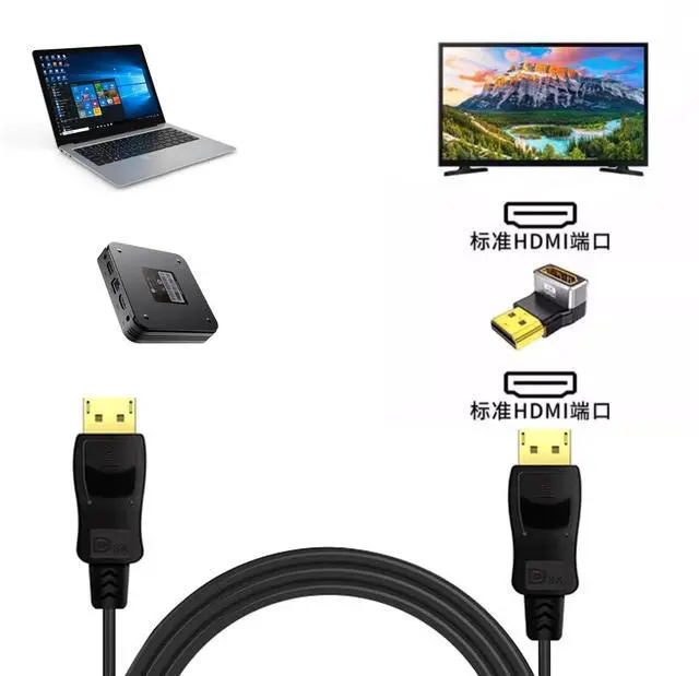 Alt view image 3 of 7 - BUCIER 8K HDMI Right Angle Adapter [4 Pack], 90/270 Degree Dual Orientation HDMI 90 Degree Male to Female, 4K 120Hz 2.1 48Gbps Compatible with PS5, PC, Monitor, TV, Laptop