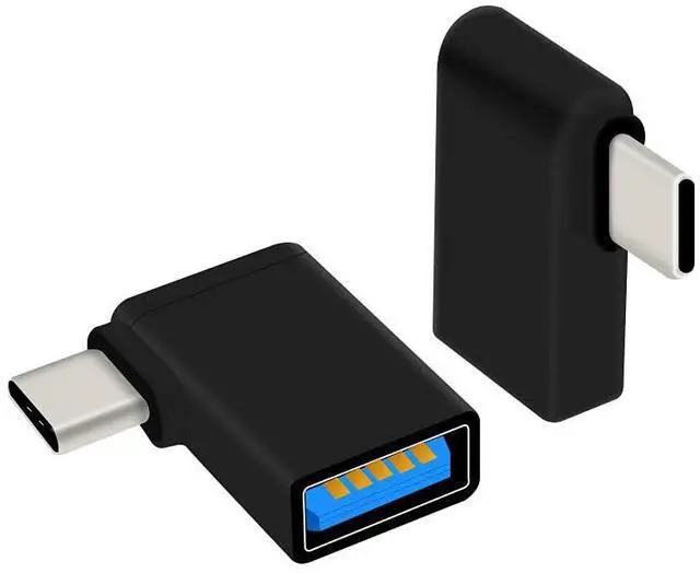 Main image of BUCIER Right Angle USB C to USB 3.0 Adapter 90 Degree Type C Male to USB A 3.0 Female Converter,On The Go(OTG) for Smartphone,Laptops,Mouse Keyboards,More USB and Type-C Devices (2 Pack)