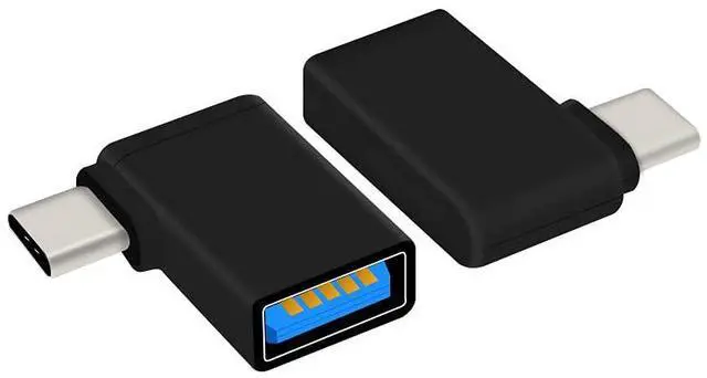 Alt view image 3 of 5 - BUCIER Right Angle USB C to USB 3.0 Adapter 90 Degree Type C Male to USB A 3.0 Female Converter,On The Go(OTG) for Smartphone,Laptops,Mouse Keyboards,More USB and Type-C Devices (2 Pack)