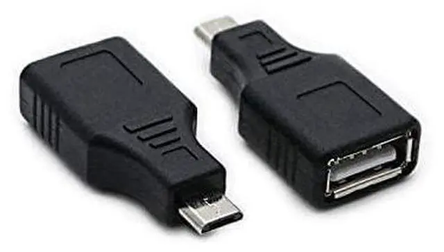 Alt view image 3 of 6 - BUCIER 2 Pack USB 2.0 Micro USB Male to Type A Female OTG Adapter Connector Converter Coupler