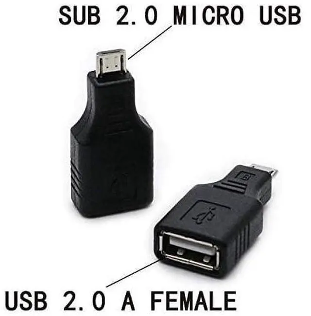 Alt view image 5 of 6 - BUCIER 2 Pack USB 2.0 Micro USB Male to Type A Female OTG Adapter Connector Converter Coupler
