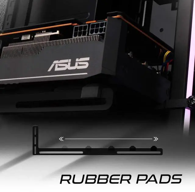 Alt view image 3 of 7 - GPU Holder,Graphics Card Brace Support,Video Card Holder,GPU VGA Bracket for Custom Desktop PC Gaming-3mm Aluminum-Black