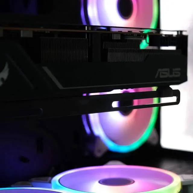 Alt view image 6 of 7 - GPU Holder,Graphics Card Brace Support,Video Card Holder,GPU VGA Bracket for Custom Desktop PC Gaming-3mm Aluminum-Black