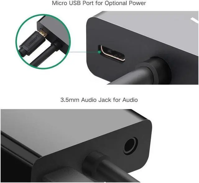 Alt view image 3 of 6 - VGA to HDMI Adapter Cable, VGA Male to HDMI Female Cable Converter Adapter with 1080P HD Video and USB Audio Support for Connecting Old PC, Laptop with a VGA Output to New Monitor, HDTV