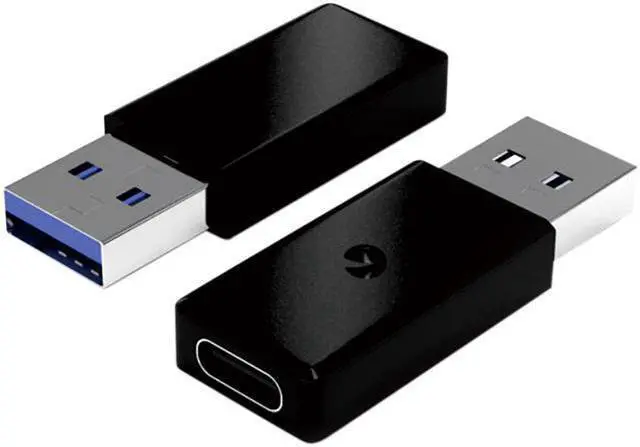 Alt view image 2 of 6 - USB C adapter 3.0 Male to USB 3.1, Type C Female to usb Male Adapter Port for Laptop Phone Black 1Pack