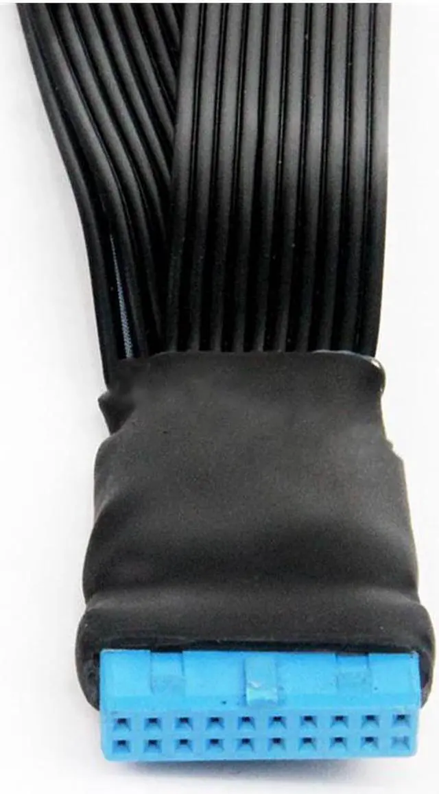 Alt view image 4 of 5 - 12cm 19-pin to USB 3.0 20-pin 1 to 2 Power Splitter Cable 18AWG for Motherboard