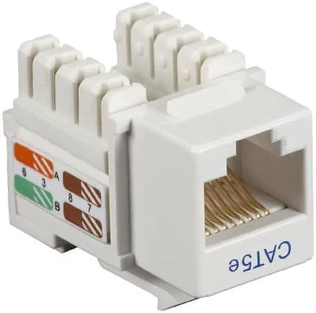 Main image of COFIER  CAT5e Value Line Keystone Jack, White, 10-Pack