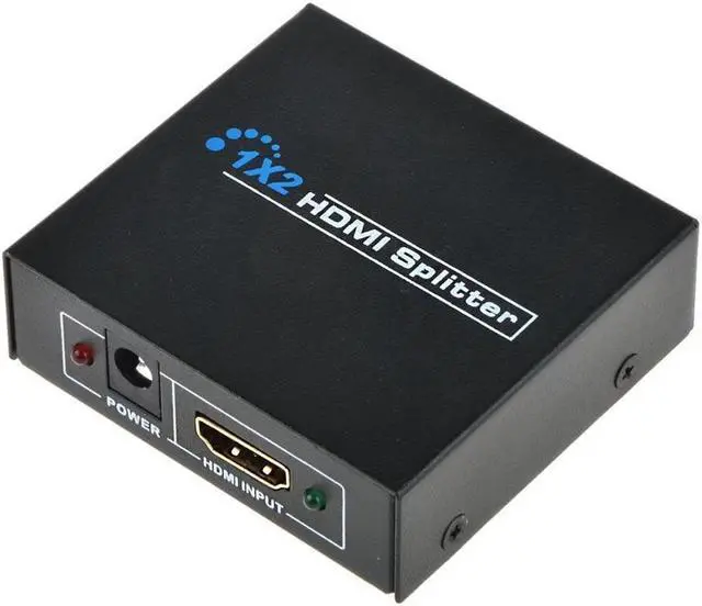 Alt view image 2 of 4 - New Full HD 1x2 Port HDMI Splitter Amplifier Repeater 3D 1080p Female Switch Box Hub