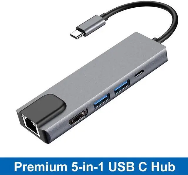 Alt view image 4 of 4 - COFIER  Type-C docking station five-in-one turn hdmi network card usb expansion dock hub hub split line expansion dock