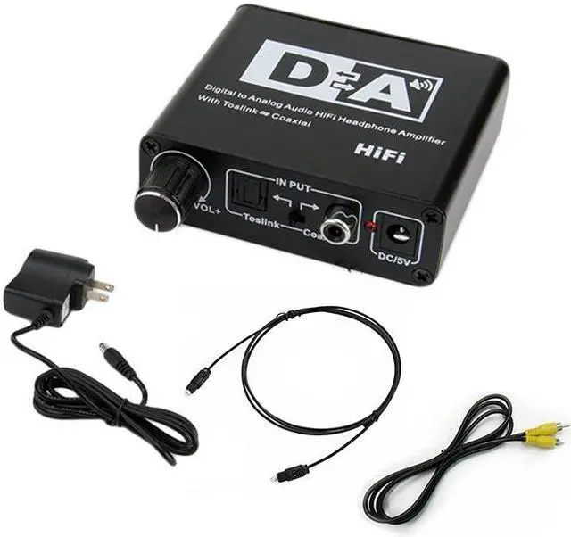 Alt view image 3 of 6 - COFIER  Digital Rotary Simulation Fiber Converter Coaxial Transfer 5.1 Audio Decoders 3.5 Headphones Ribbon Adjustment