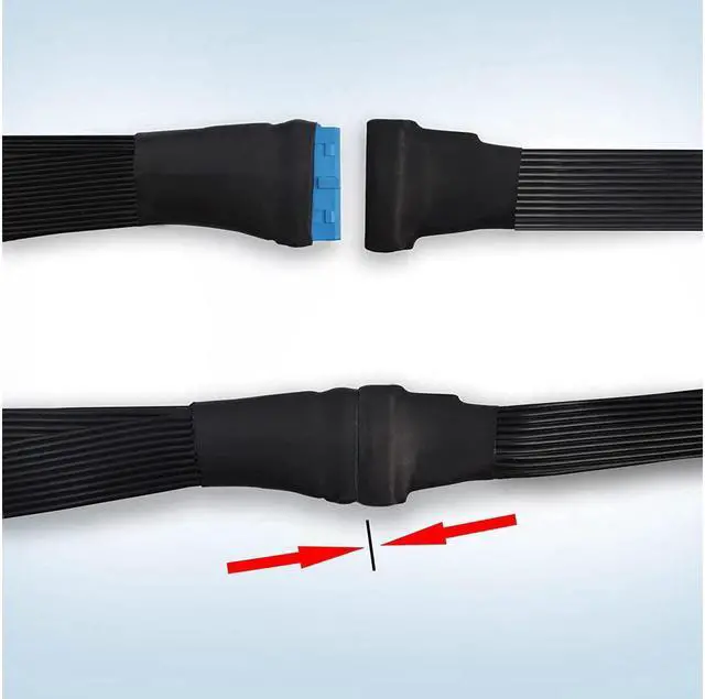 Alt view image 4 of 6 - USB 3.0 Header Extension Cable 19/20 Pin 1 to 2 Y Splitter Internal Extension Adapter DIY(5.9 inch)