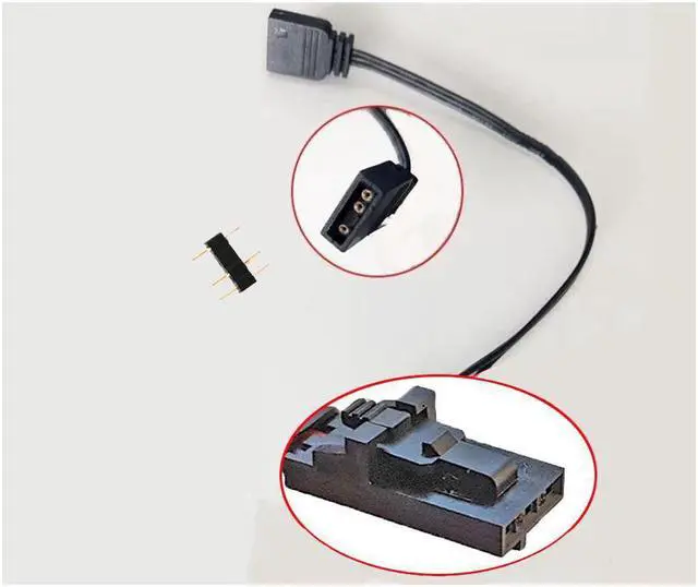 Alt view image 2 of 6 - 3-Pin 5V ARGB A-RGB Adapter 20cm For Corsair Lighting Node Pro & Commander Pro