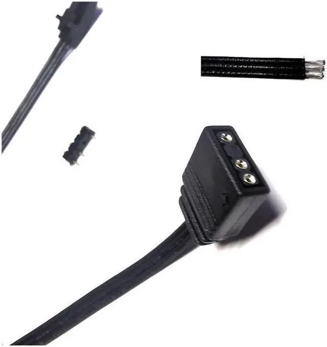 Alt view image 4 of 6 - Adapter cable For Corsair RGB Fan (4-pin) to Asus Aura/MSI Mystic Light Addressable RGB